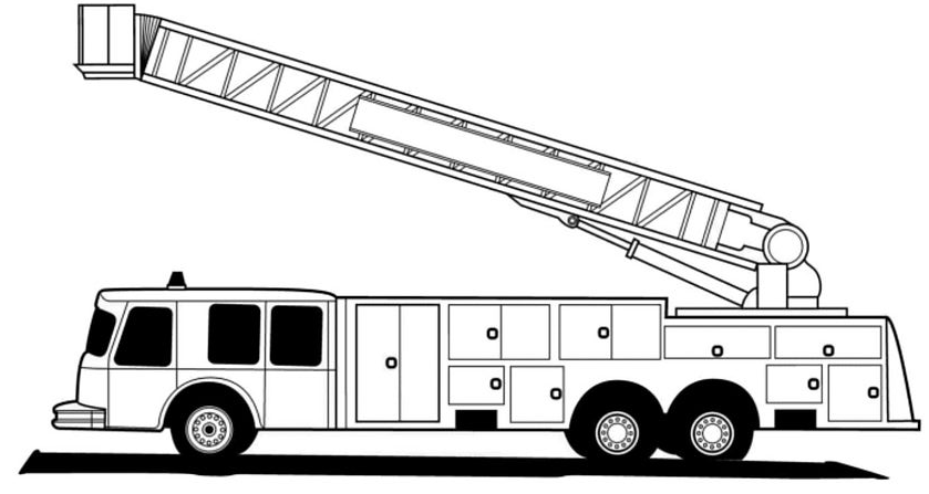 Dibujo para colorear: Firetruck (Transporte) #135799 - Dibujos para Colorear e Imprimir Gratis