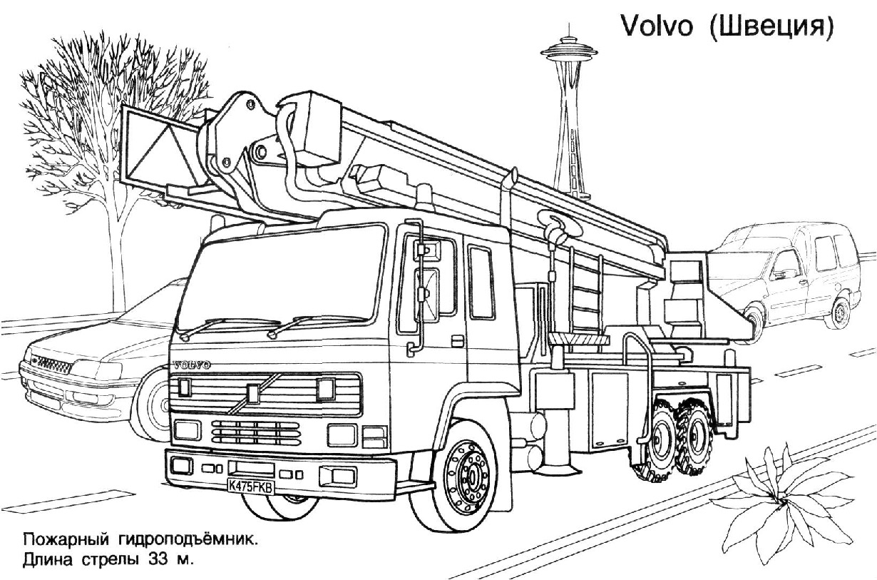Dibujo para colorear: Firetruck (Transporte) #135804 - Dibujos para Colorear e Imprimir Gratis