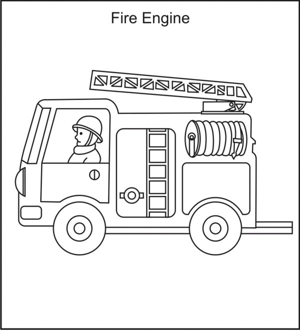Dibujo para colorear: Firetruck (Transporte) #135816 - Dibujos para Colorear e Imprimir Gratis