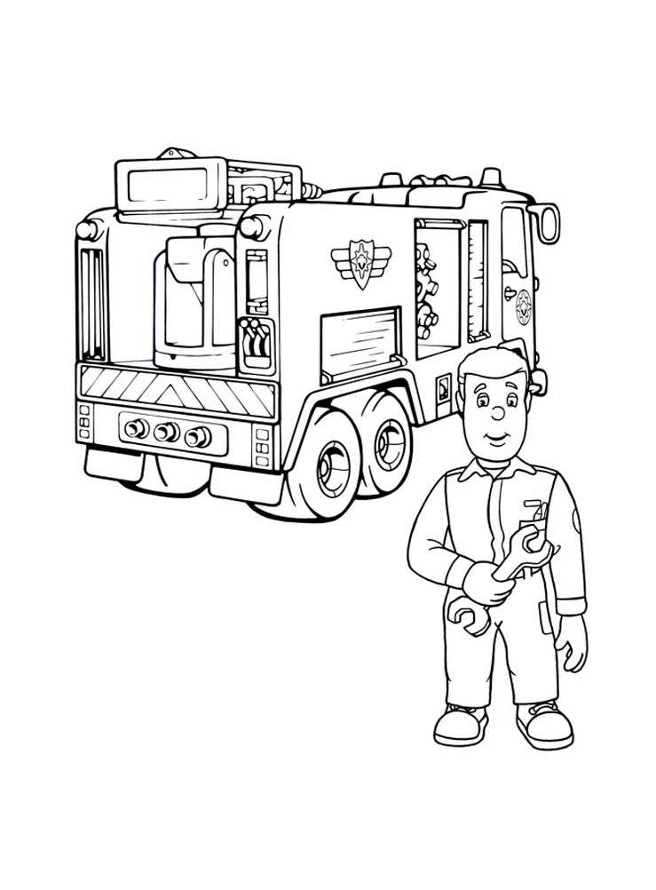 Dibujo para colorear: Firetruck (Transporte) #135839 - Dibujos para Colorear e Imprimir Gratis