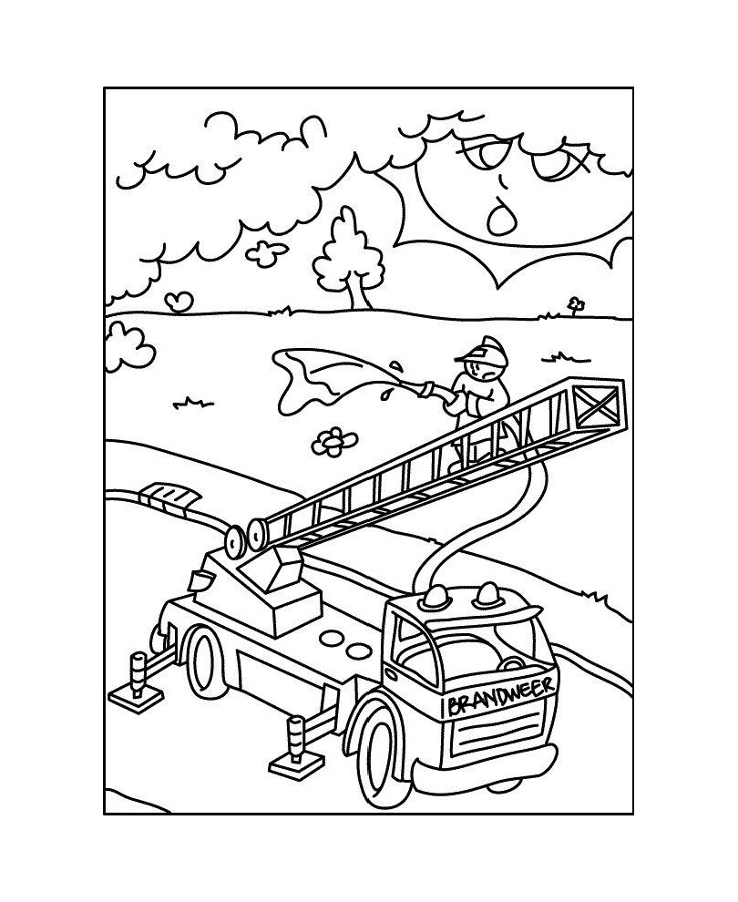 Dibujo para colorear: Firetruck (Transporte) #135850 - Dibujos para Colorear e Imprimir Gratis