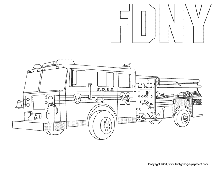 Dibujo para colorear: Firetruck (Transporte) #135869 - Dibujos para Colorear e Imprimir Gratis