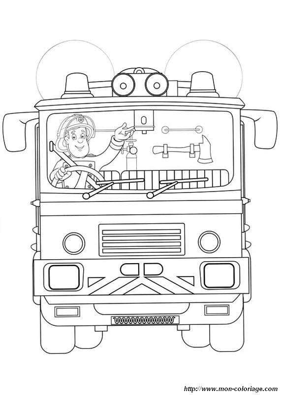 Dibujo para colorear: Firetruck (Transporte) #136010 - Dibujos para Colorear e Imprimir Gratis