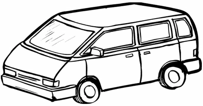 Dibujo gratuito Furgoneta #145099 de la coleccion Transporte para imprimir