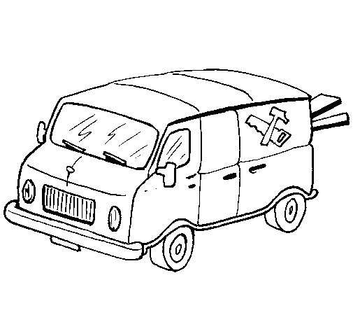 Dibujo gratuito Furgoneta #145116 de la coleccion Transporte para imprimir