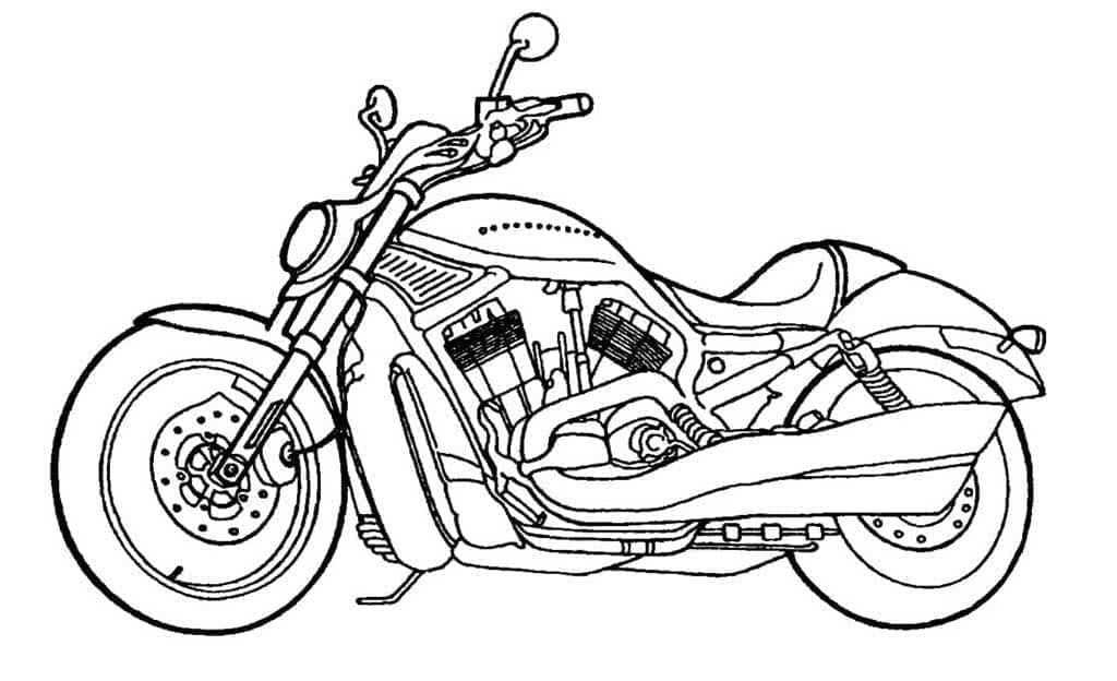 Dibujo gratuito Harley-Davidson #210553 de la coleccion Transporte para imprimir
