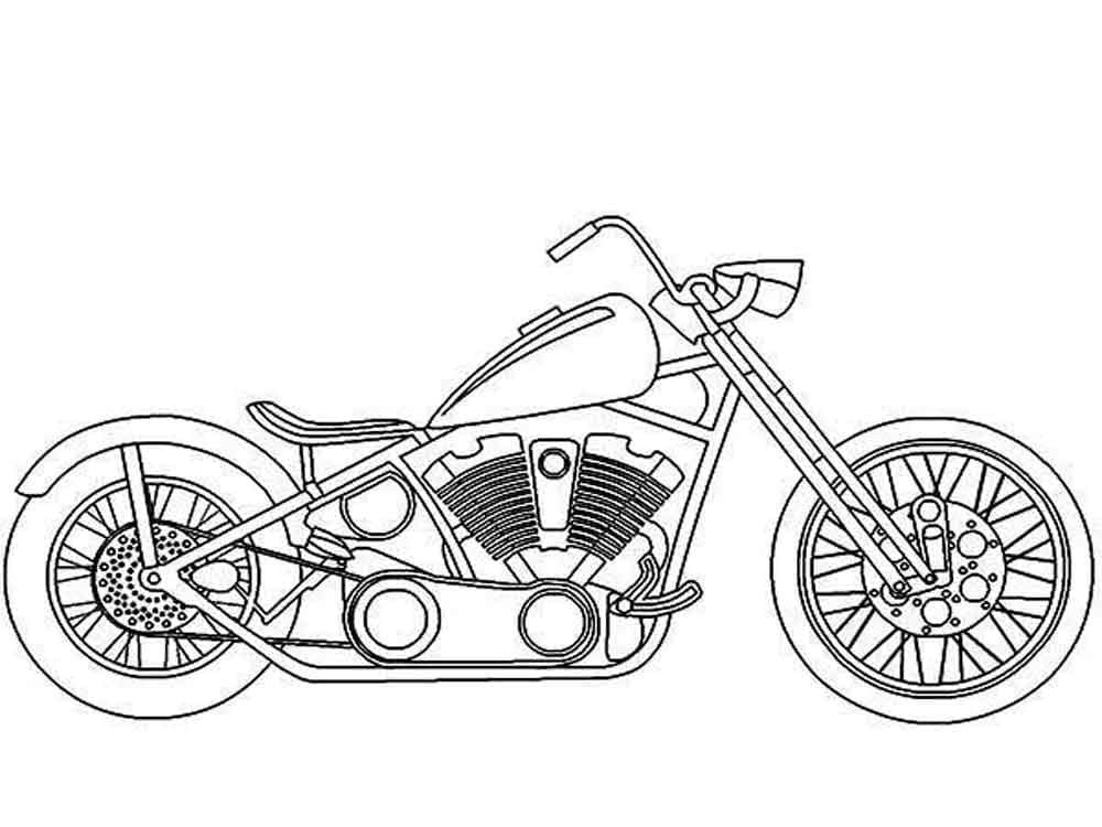 Dibujo para colorear: Harley-Davidson (Transporte) #210562 - Dibujos para Colorear e Imprimir Gratis