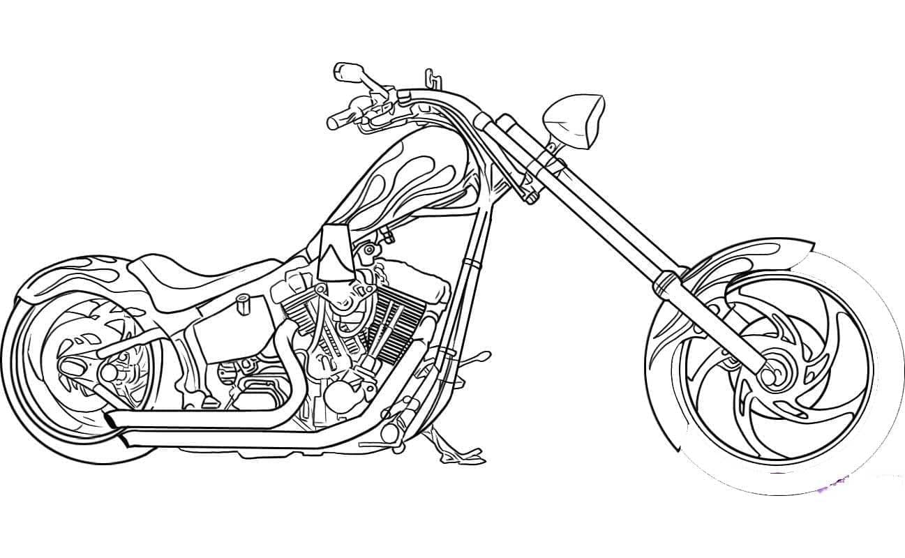 Dibujo gratuito Harley-Davidson #210563 de la coleccion Transporte para imprimir