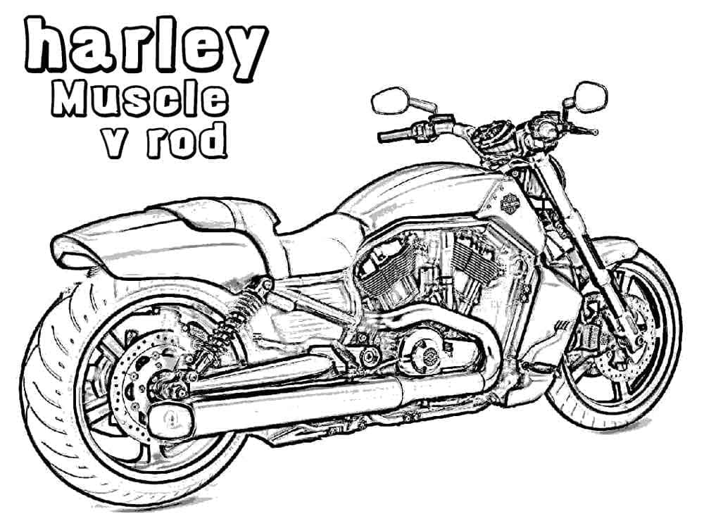Dibujo gratuito Harley-Davidson #210574 de la coleccion Transporte para imprimir