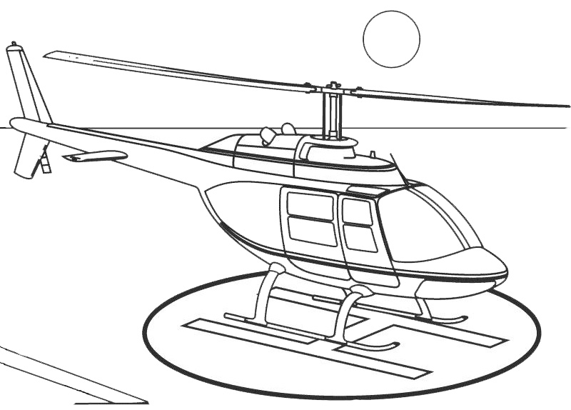 Dibujo para colorear: Helicopter (Transporte) #136031 - Dibujos para Colorear e Imprimir Gratis