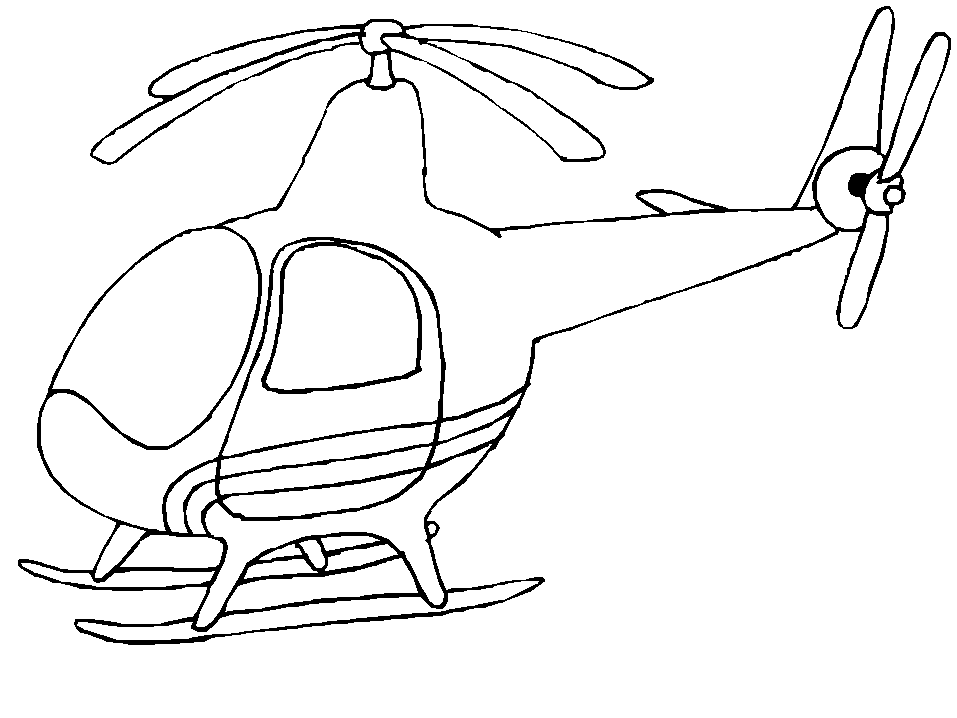 Dibujo para colorear: Helicopter (Transporte) #136036 - Dibujos para Colorear e Imprimir Gratis