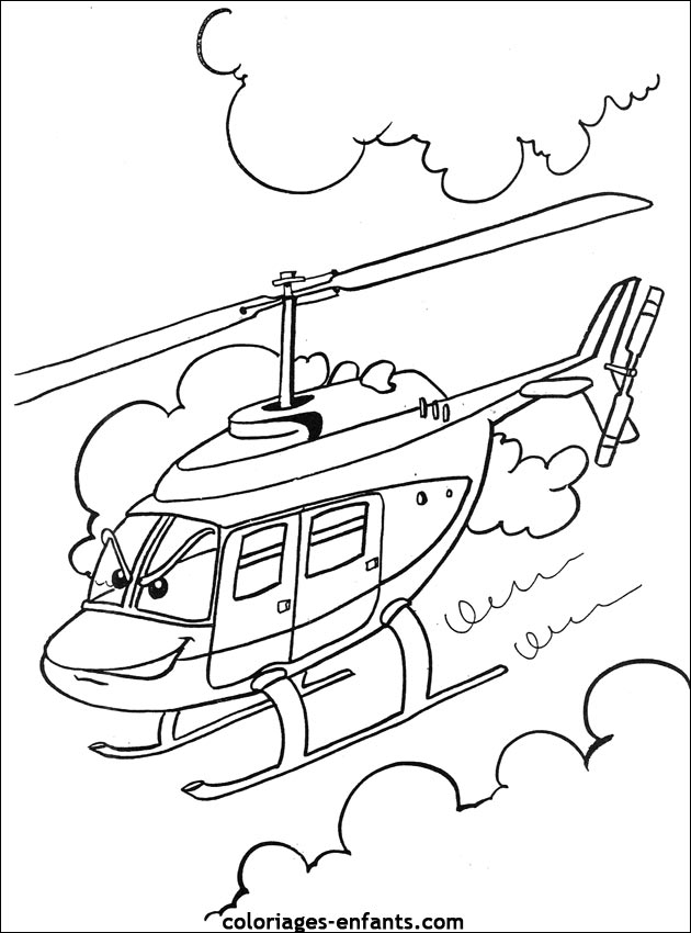 Dibujo para colorear: Helicopter (Transporte) #136053 - Dibujos para Colorear e Imprimir Gratis