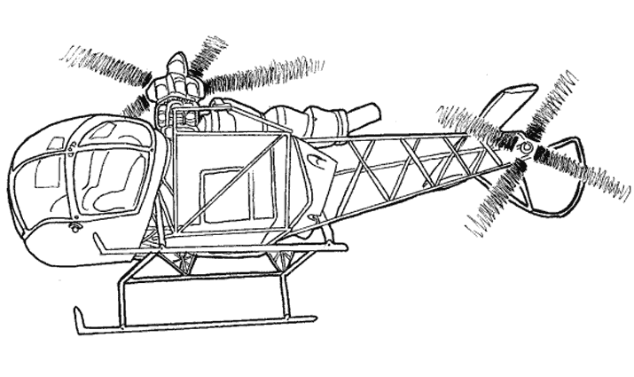 Dibujo para colorear: Helicopter (Transporte) #136076 - Dibujos para Colorear e Imprimir Gratis