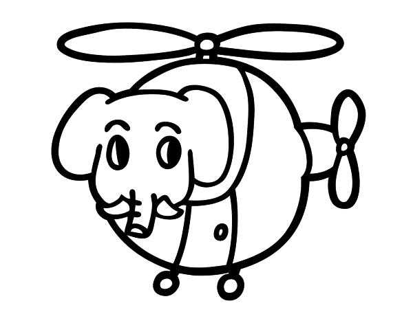 Dibujo para colorear: Helicopter (Transporte) #136086 - Dibujos para Colorear e Imprimir Gratis