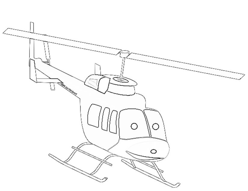 Dibujo para colorear: Helicopter (Transporte) #136091 - Dibujos para Colorear e Imprimir Gratis
