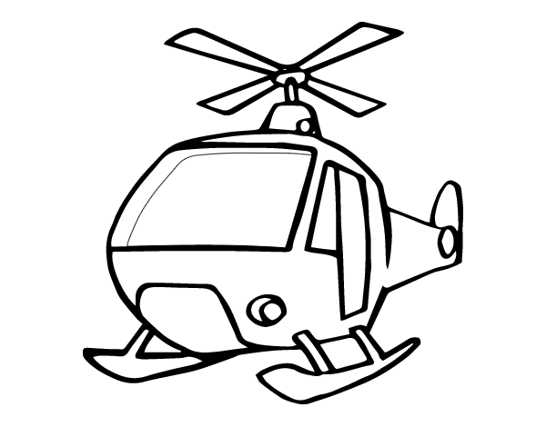 Dibujo para colorear: Helicopter (Transporte) #136100 - Dibujos para Colorear e Imprimir Gratis