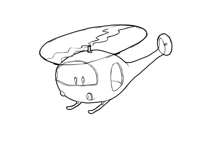 Dibujo para colorear: Helicopter (Transporte) #136104 - Dibujos para Colorear e Imprimir Gratis