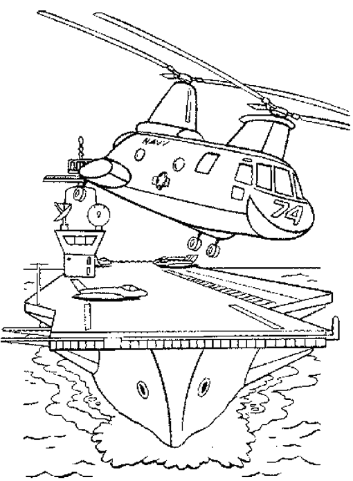 Dibujo para colorear: Helicopter (Transporte) #136105 - Dibujos para Colorear e Imprimir Gratis