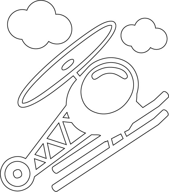 Dibujo para colorear: Helicopter (Transporte) #136106 - Dibujos para Colorear e Imprimir Gratis