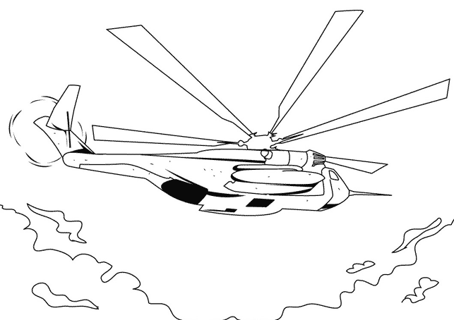 Dibujo para colorear: Helicopter (Transporte) #136113 - Dibujos para Colorear e Imprimir Gratis