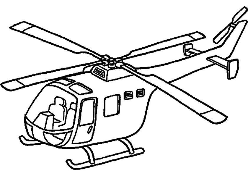 Dibujo para colorear: Helicopter (Transporte) #136117 - Dibujos para Colorear e Imprimir Gratis