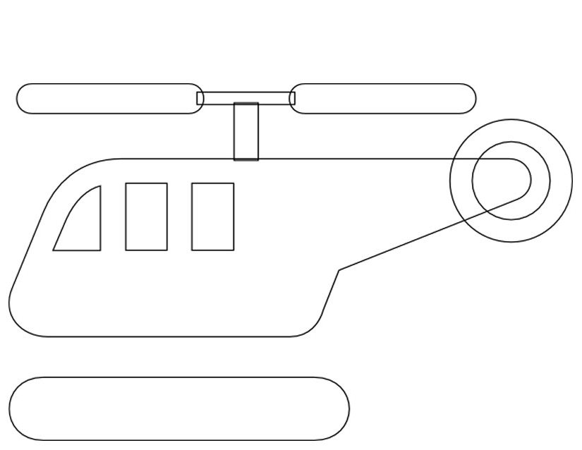 Dibujo para colorear: Helicopter (Transporte) #136119 - Dibujos para Colorear e Imprimir Gratis