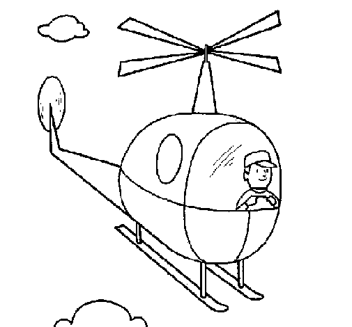 Dibujo para colorear: Helicopter (Transporte) #136121 - Dibujos para Colorear e Imprimir Gratis