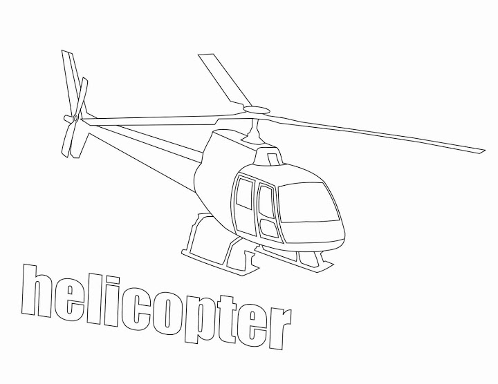 Dibujo para colorear: Helicopter (Transporte) #136123 - Dibujos para Colorear e Imprimir Gratis