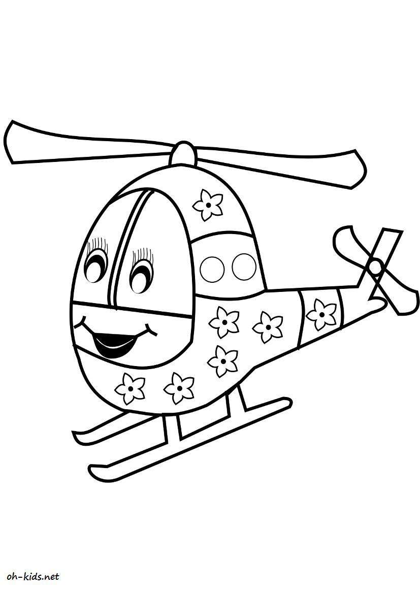 Dibujo para colorear: Helicopter (Transporte) #136128 - Dibujos para Colorear e Imprimir Gratis