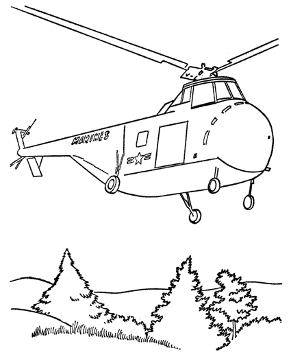 Dibujo para colorear: Helicopter (Transporte) #136135 - Dibujos para Colorear e Imprimir Gratis