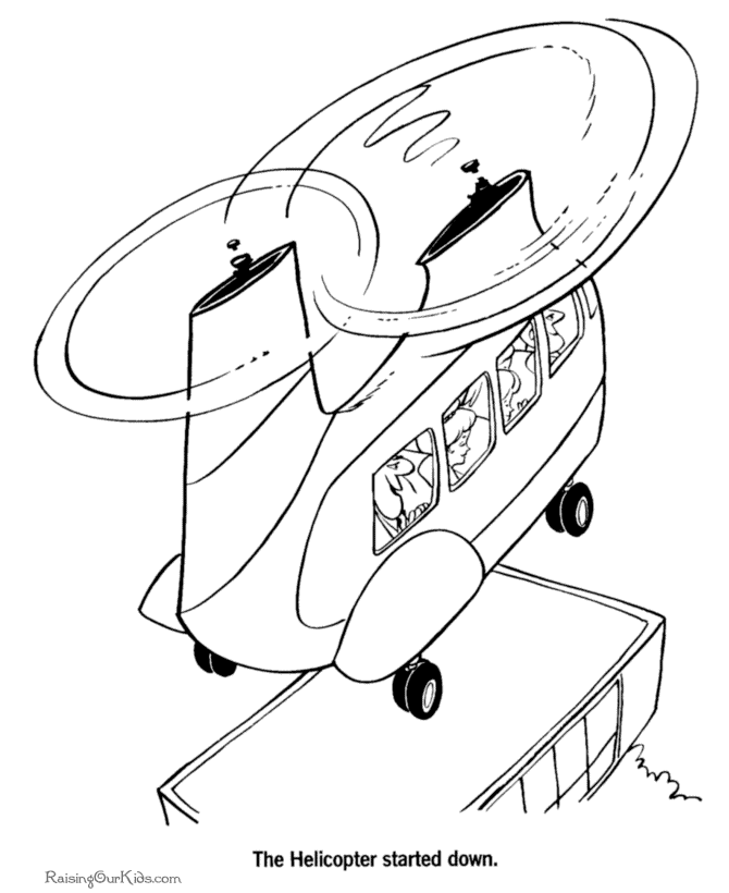 Dibujo para colorear: Helicopter (Transporte) #136149 - Dibujos para Colorear e Imprimir Gratis