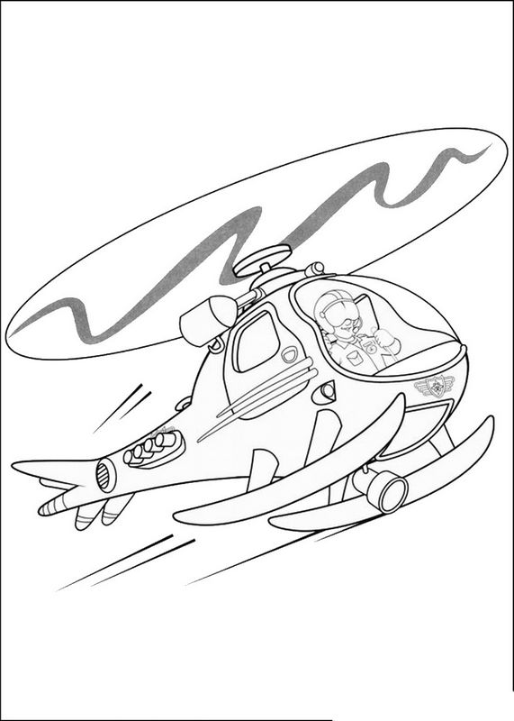 Dibujo para colorear: Helicopter (Transporte) #136191 - Dibujos para Colorear e Imprimir Gratis
