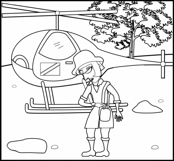 Dibujo para colorear: Helicopter (Transporte) #136227 - Dibujos para Colorear e Imprimir Gratis