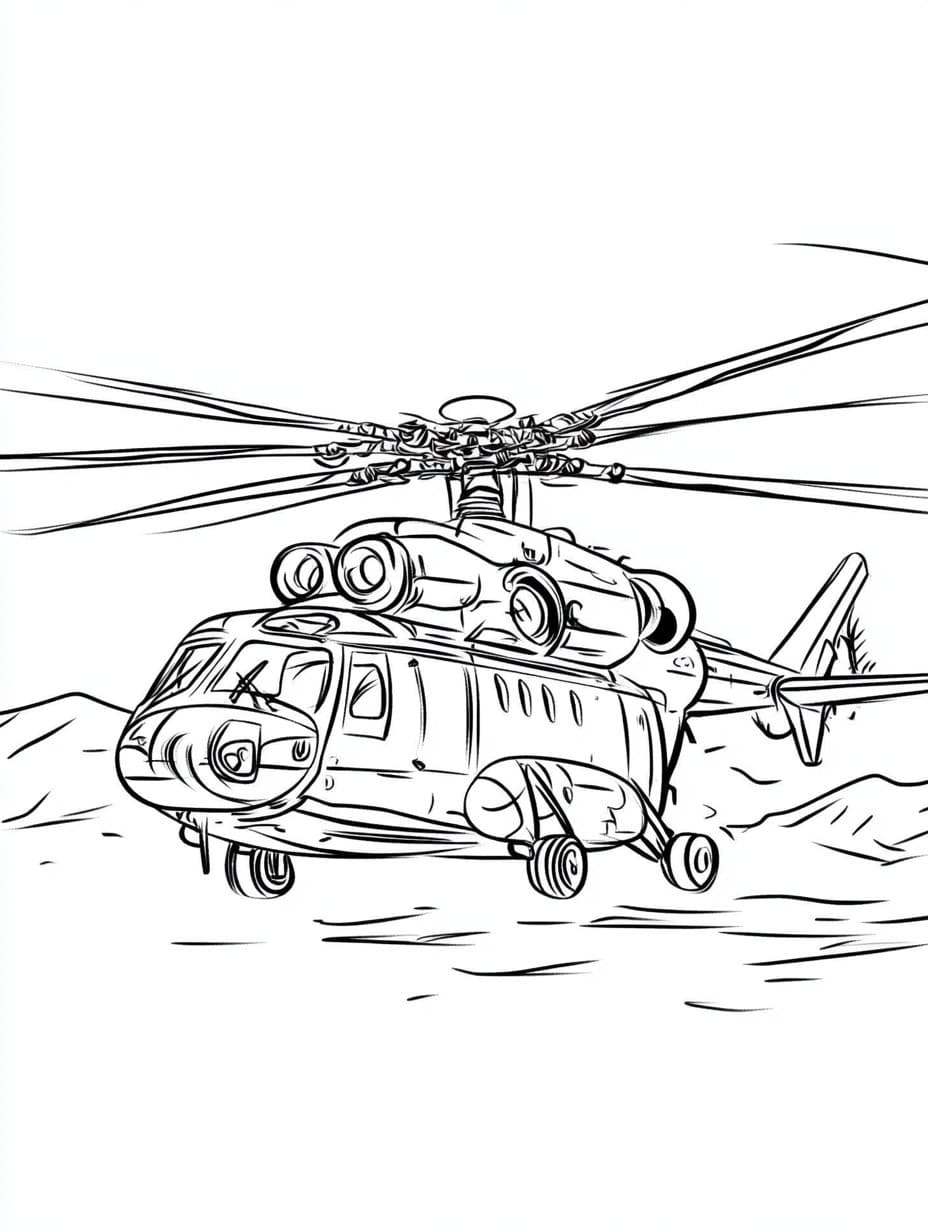 Dibujo gratuito Helicóptero #217886 de la coleccion Transporte para imprimir