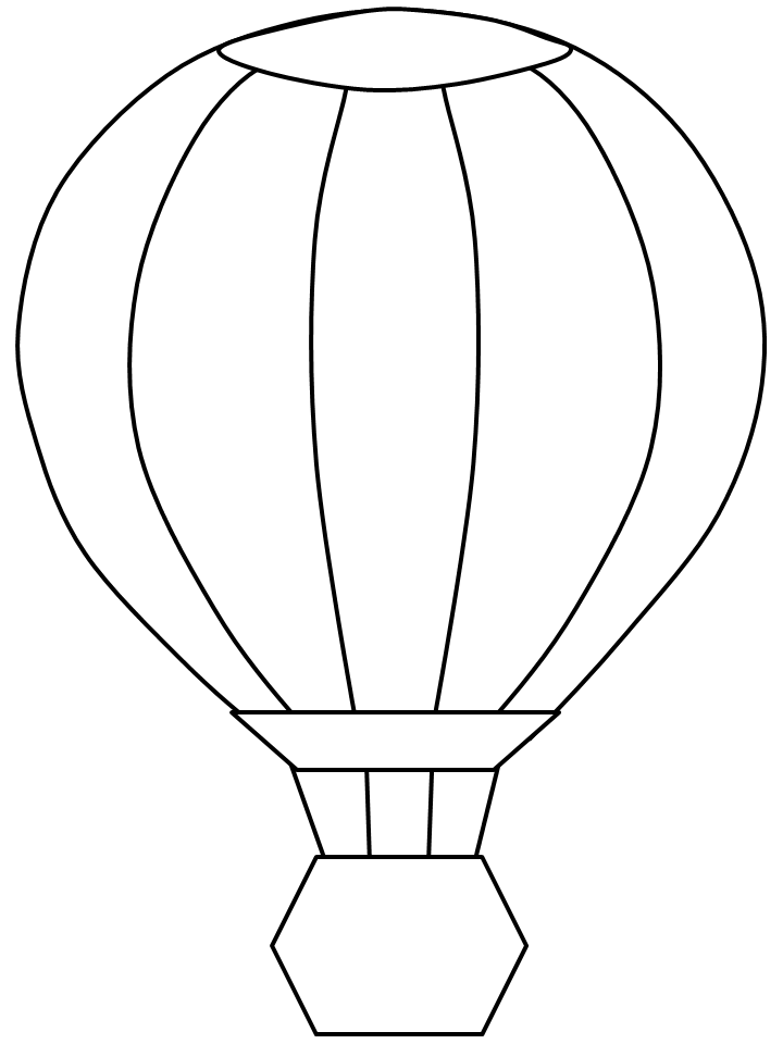 Dibujo para colorear: Hot air balloon (Transporte) #134581 - Dibujos para Colorear e Imprimir Gratis