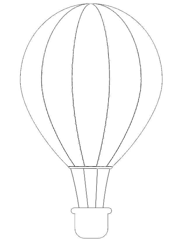 Dibujo para colorear: Hot air balloon (Transporte) #134587 - Dibujos para Colorear e Imprimir Gratis