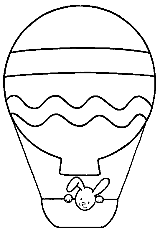 Dibujo para colorear: Hot air balloon (Transporte) #134590 - Dibujos para Colorear e Imprimir Gratis
