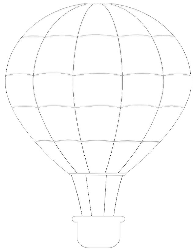 Dibujo para colorear: Hot air balloon (Transporte) #134593 - Dibujos para Colorear e Imprimir Gratis