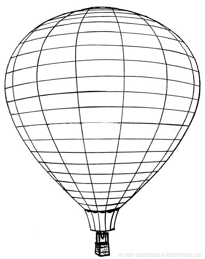 Dibujo para colorear: Hot air balloon (Transporte) #134598 - Dibujos para Colorear e Imprimir Gratis