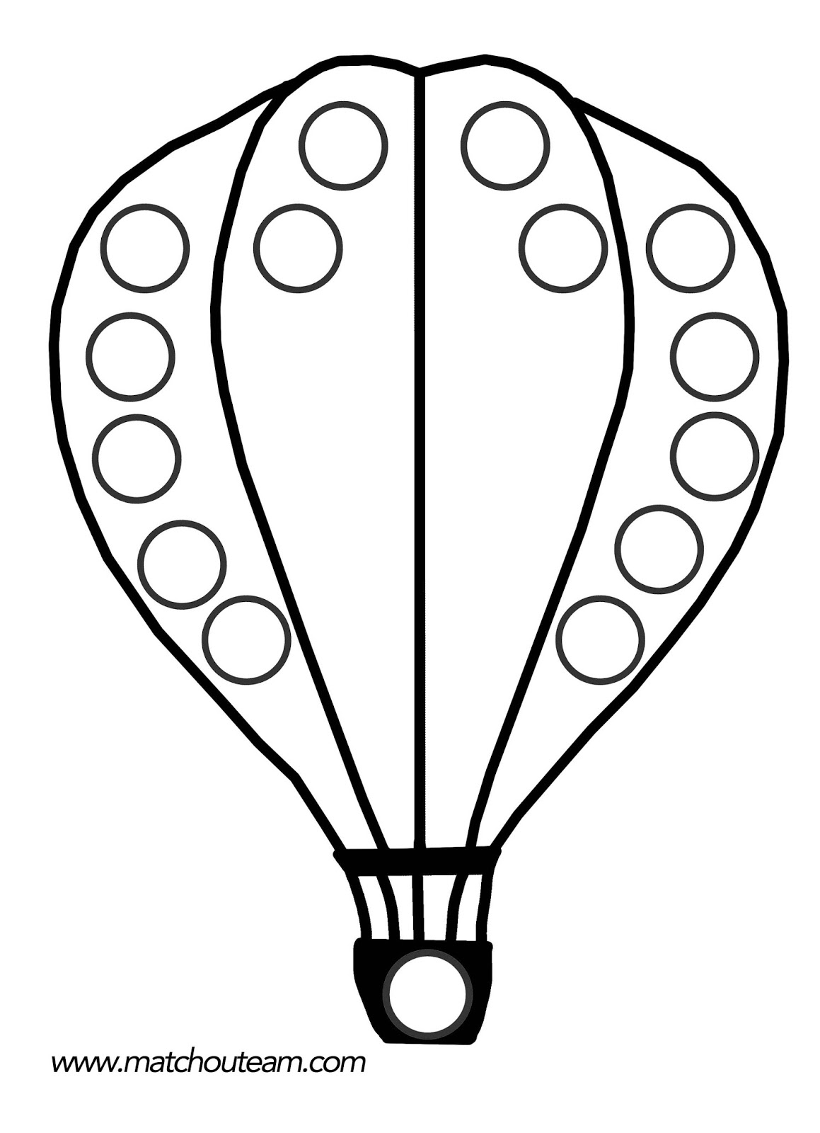 Dibujo para colorear: Hot air balloon (Transporte) #134614 - Dibujos para Colorear e Imprimir Gratis