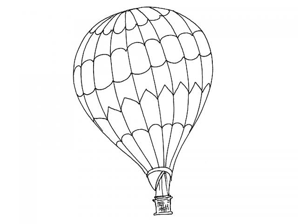 Dibujo para colorear: Hot air balloon (Transporte) #134625 - Dibujos para Colorear e Imprimir Gratis