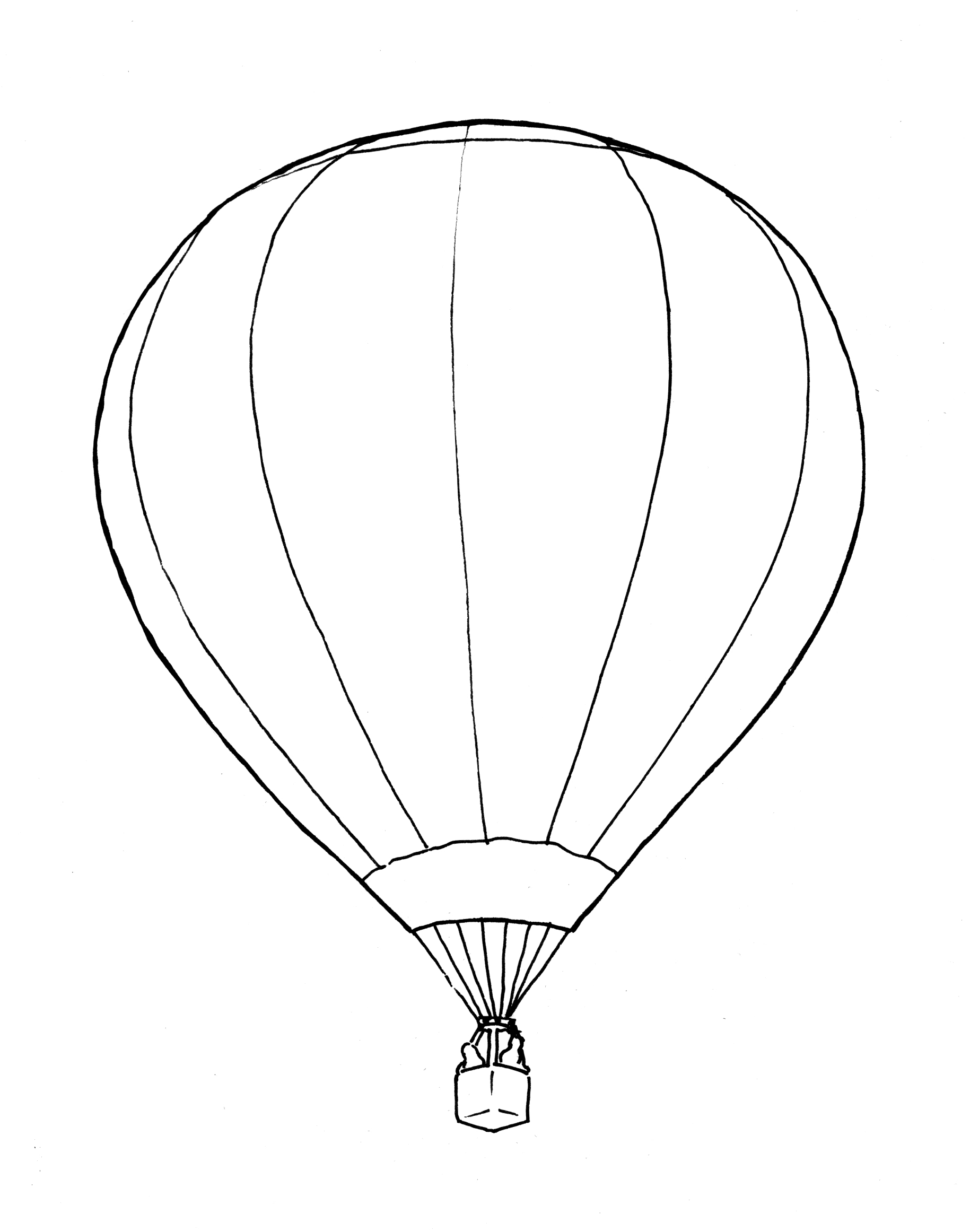 Dibujo para colorear: Hot air balloon (Transporte) #134626 - Dibujos para Colorear e Imprimir Gratis