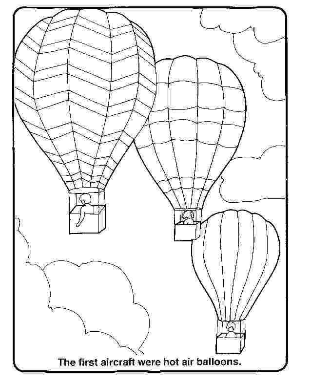 Dibujo para colorear: Hot air balloon (Transporte) #134633 - Dibujos para Colorear e Imprimir Gratis