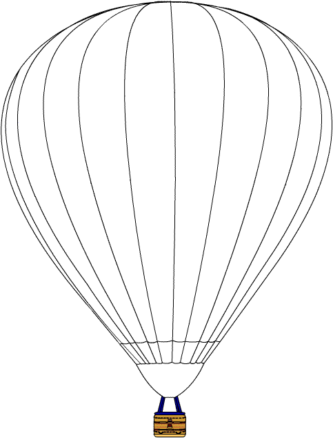 Dibujo para colorear: Hot air balloon (Transporte) #134643 - Dibujos para Colorear e Imprimir Gratis