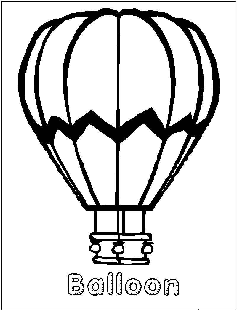 Dibujo para colorear: Hot air balloon (Transporte) #134644 - Dibujos para Colorear e Imprimir Gratis