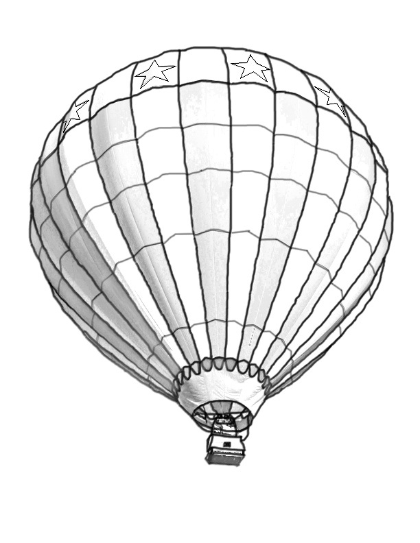 Dibujo para colorear: Hot air balloon (Transporte) #134647 - Dibujos para Colorear e Imprimir Gratis