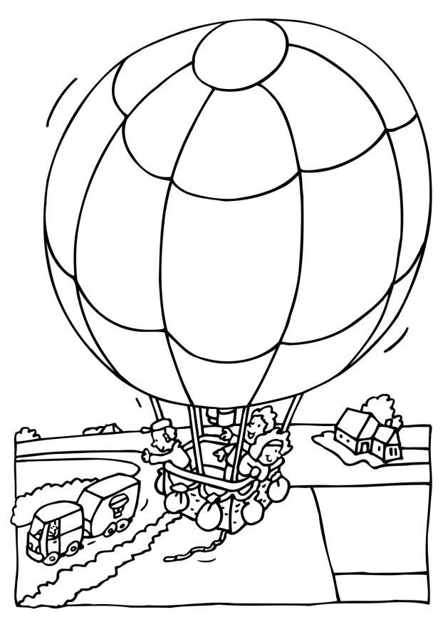 Dibujo para colorear: Hot air balloon (Transporte) #134658 - Dibujos para Colorear e Imprimir Gratis