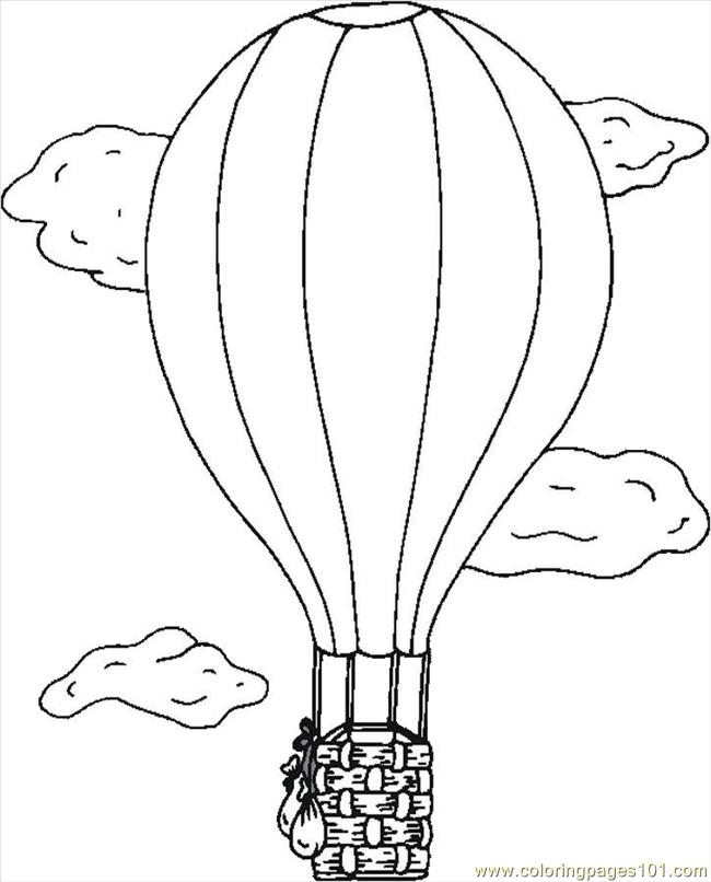 Dibujo para colorear: Hot air balloon (Transporte) #134659 - Dibujos para Colorear e Imprimir Gratis