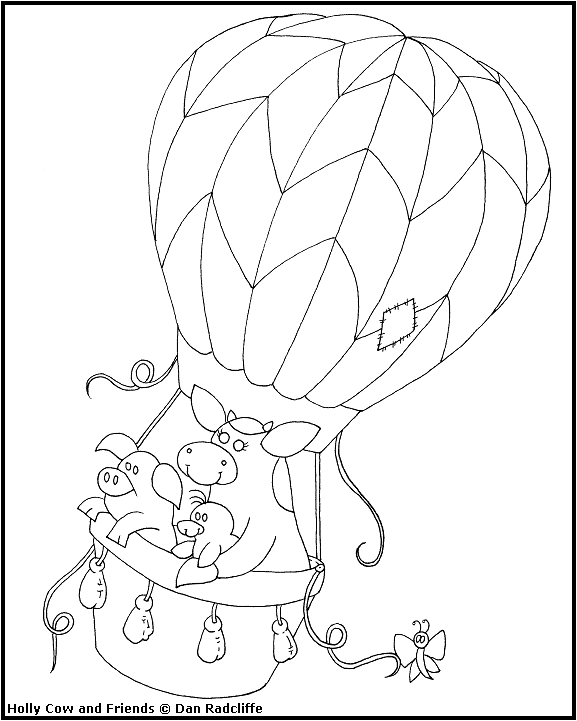 Dibujo para colorear: Hot air balloon (Transporte) #134660 - Dibujos para Colorear e Imprimir Gratis