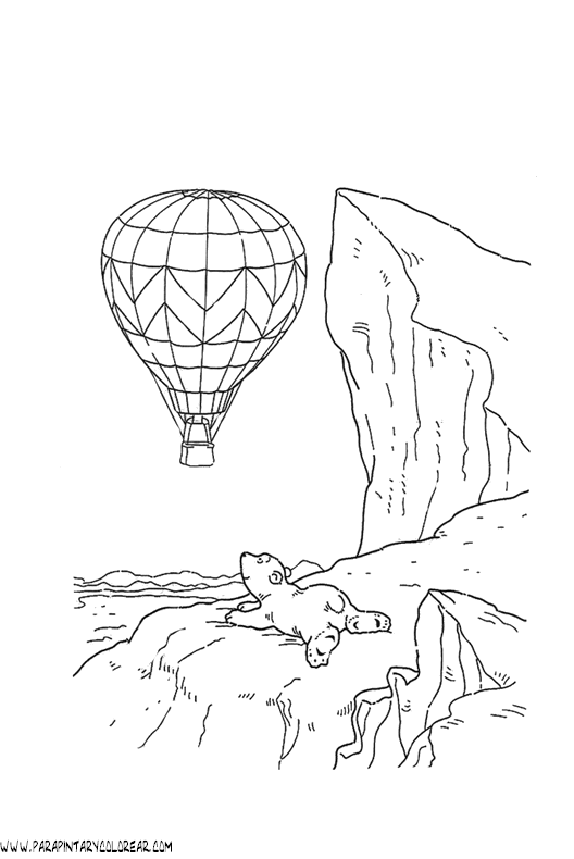 Dibujo para colorear: Hot air balloon (Transporte) #134661 - Dibujos para Colorear e Imprimir Gratis
